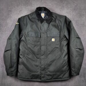 Carhartt Extremes Mens L Tall Black Insulated Work Jacket Thermal Lined